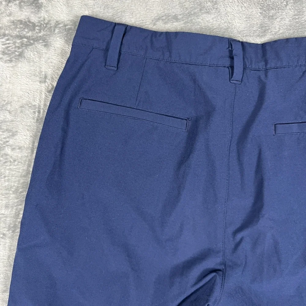 Adidas Golf Shorts Mens 32 Blue Stretch Performance Flat Front Gripper Waistband